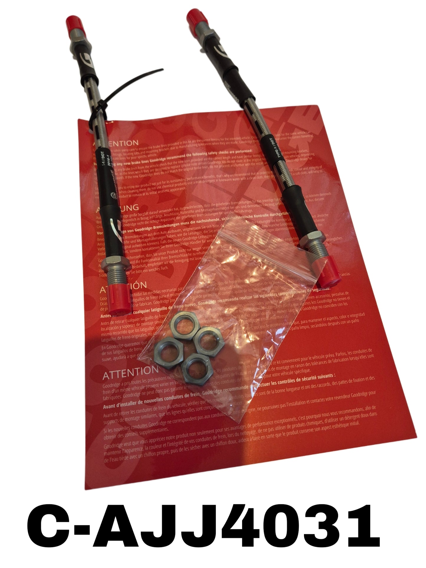 Brake Hose Set Rear Braided C-AJJ4031 - Classic Mini